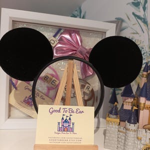 Classic Black Matte Velvet Disney Minnie and Mickey Inspired Mouse Style Ears Headband Bowless