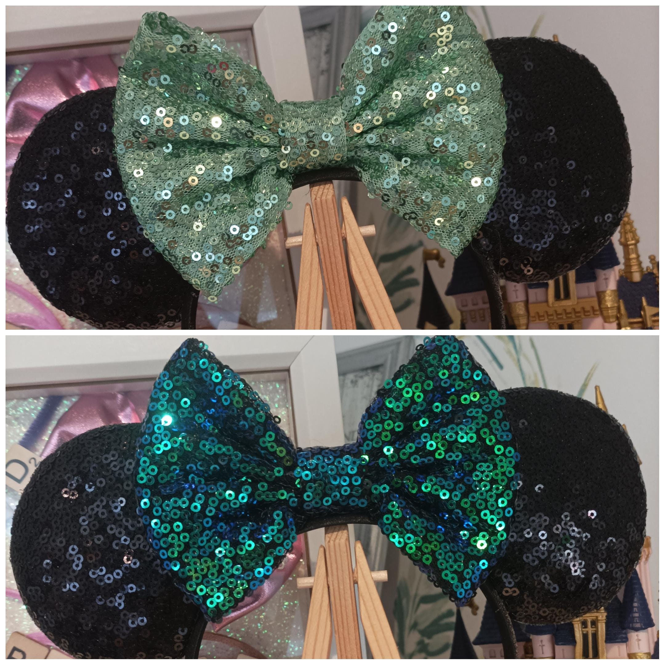 Classic Black Green Disney Minnie and Mickey Inspired Mouse 