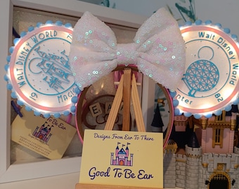 Four Parks Disney Minnie and Mickey Inspired Light Mouse Ears Headband- Disney World Magic Kingdom Hollywood Studios Epcot Animal Kingdom