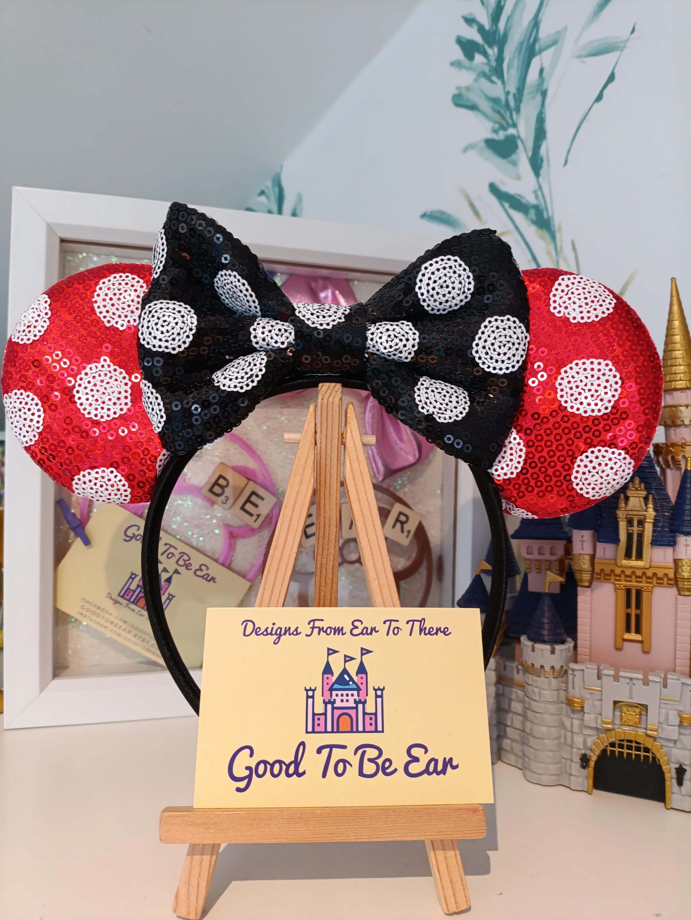 Diadema Con Orejas De Ratón Y Lazo De Lunares Rosa + Guantes Blancos – Accesorio De Disfraz Para Niños Y Adultos De Balinco