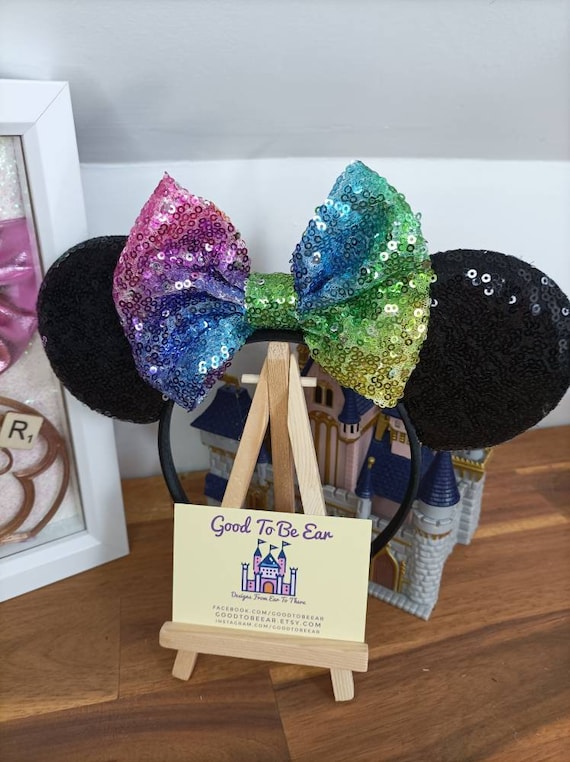 Disney Birthday Sparkling Multicolor Sequin Ears Headband Amazon.com: CLGIFT Iridescent and Sparkle Mouse Ears, Pick  main image 4