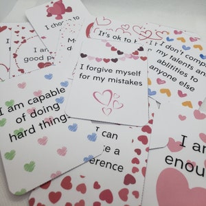 Empowerment cards for kids, Empowerment Cards, Printable cards, Digital Download, Affirmation cards for kids, Self-Esteem cards, Hearts