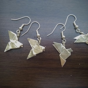 Origami dove metallic foil