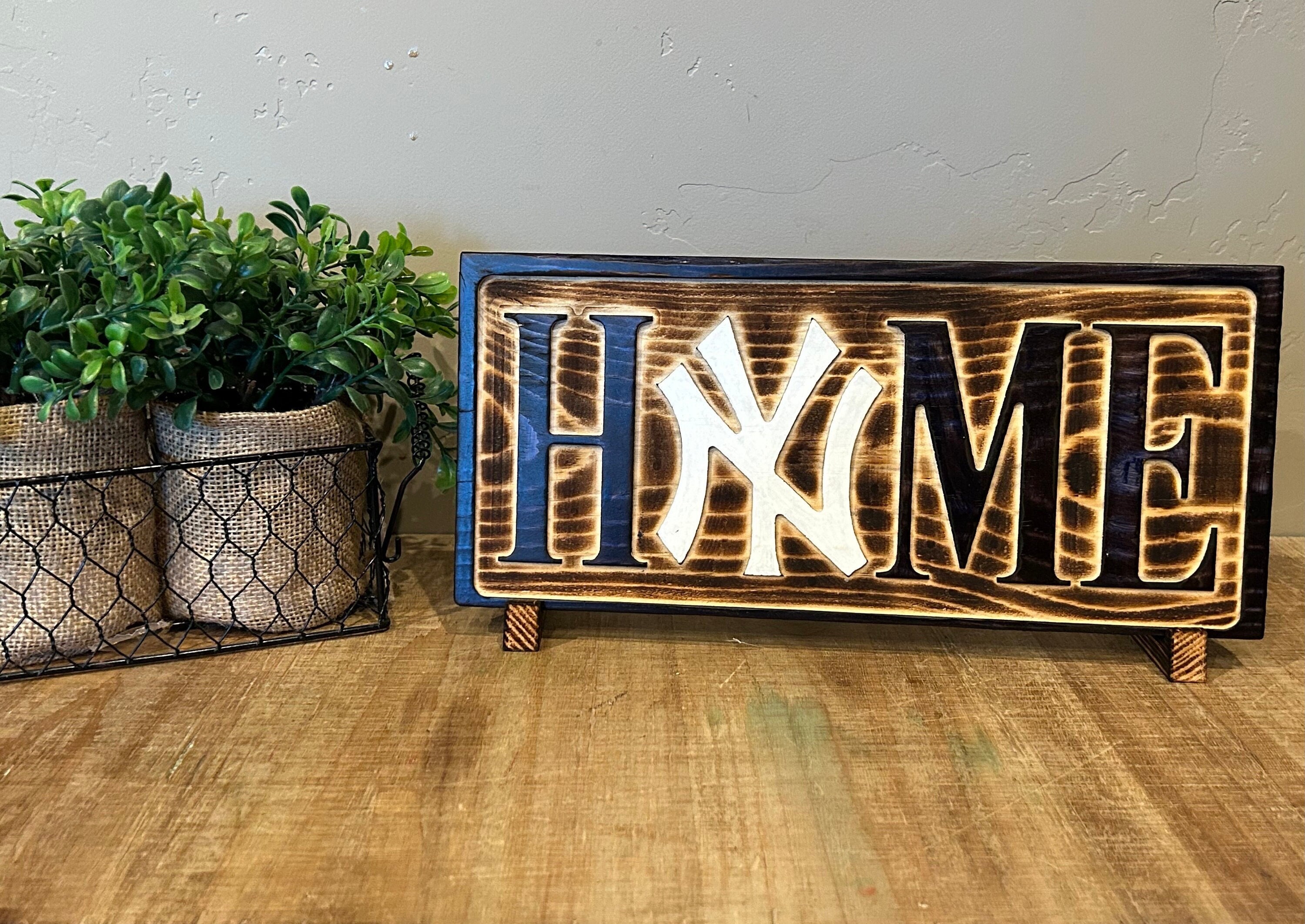 New York Yankees Desk Decor Yankees Wood Home Rustic Wood Sign MLB New York Yankees Desk Decor Yankees Wood Home Rustic Wood Sign MLB