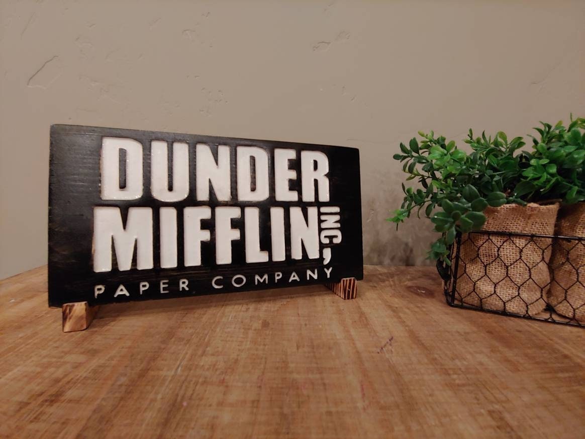 The Office Sign Sticker, Dunder Mifflin Sign Sticker for wall door 9''X3'',  USA! 