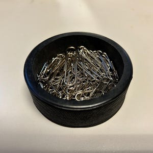 Hockey Puck paper clip holder