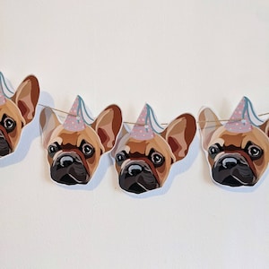 Party Französische Bulldogge Karte Wimpelkette/ Dekor/ lustig