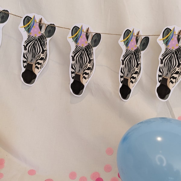 Zebra party Bunting