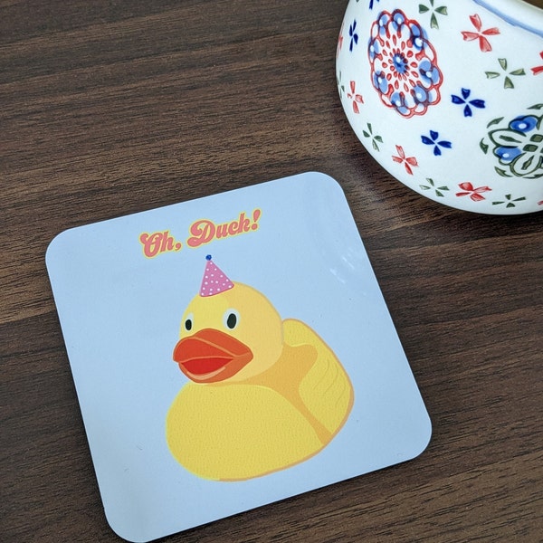 Rubber duckie Cork-back coaster