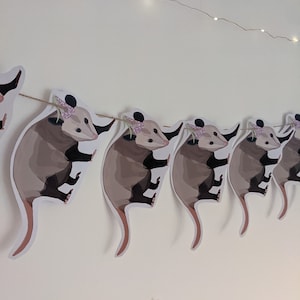 Party Possum card bunting/ decor/ funny