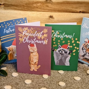 Pack de cartes d’animaux de Noël