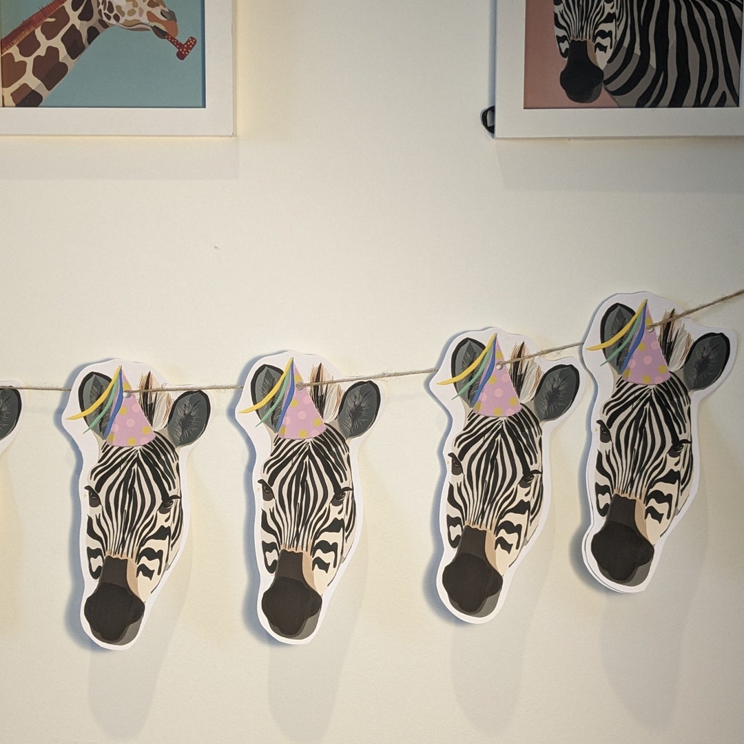 Zebra Party Pattern Zebra Party Bunting/ Digital Download - Etsy