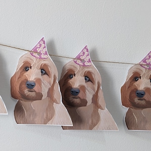 Goldendoodle/chien/chiot party bruant/carte.