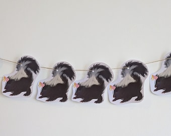 Party Skunk card bunting / decoración / divertido