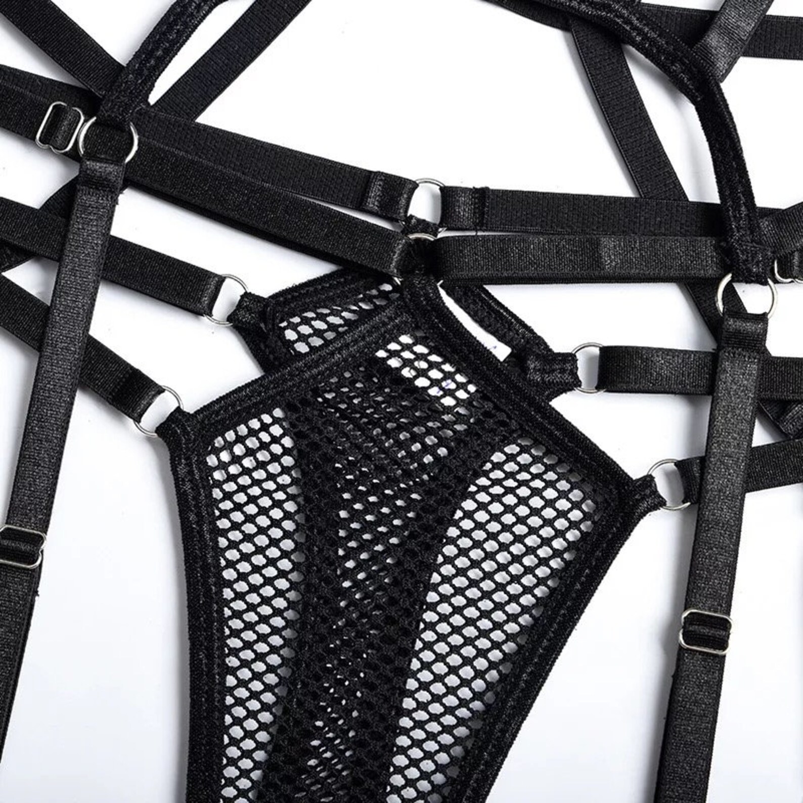 BDSM Black Bodysuit Sexy Harness Bodysuit Lingerie Black Bondage