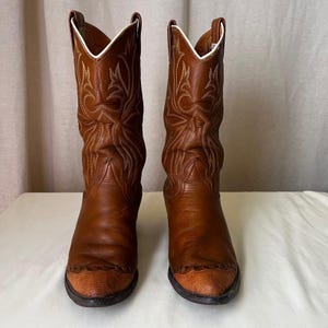 Bottes De Cowboy Buffalo En Cuir Véritable - Taille 42 - Style Motard/western