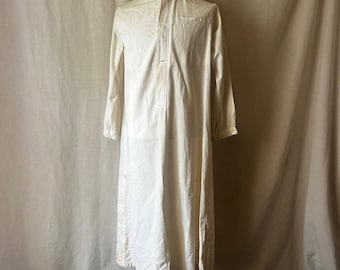 Antikes Herren-Nachthemd aus Baumwolle aus den 1920er Jahren, Perlmuttknöpfe, Brustumfang 46