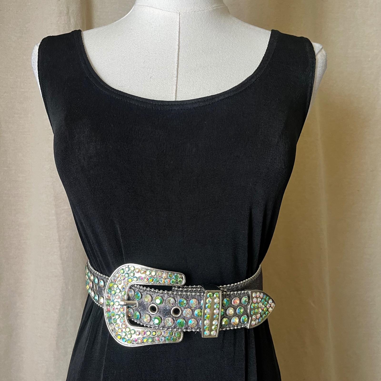 Majestik Rhinestone Skull Belt Y2K Crystal Studded Heavy  display picture 2