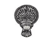Peacock Chair Lino Print