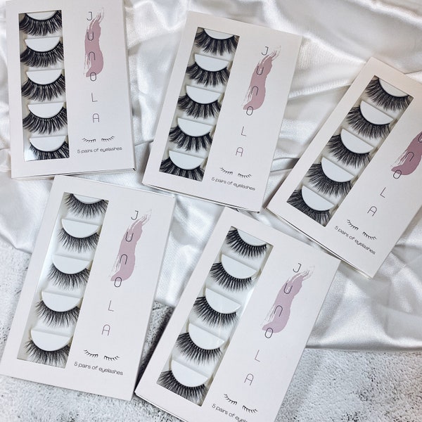 False Eyelashes | 3D Lashes | Luxe | Fluffy | Dramatic | Natural Soft | Easy to wear | 5 Pairs |
