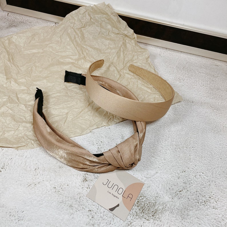 Satin Headband Thin Headband Elegant Headband Neutral Headband Twist Headband