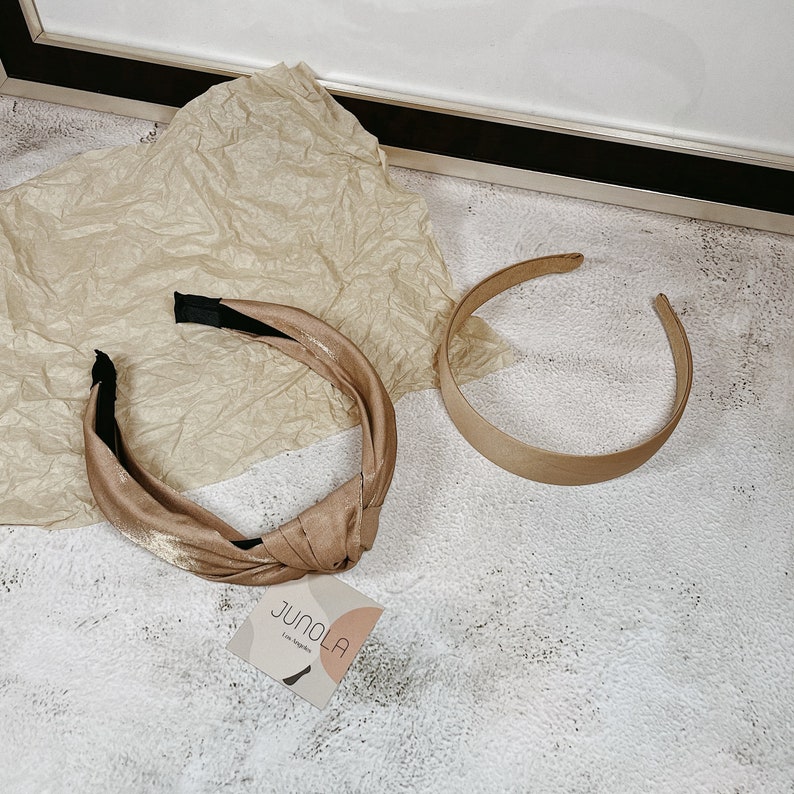 Satin Headband Thin Headband Elegant Headband Neutral Headband Twist Headband