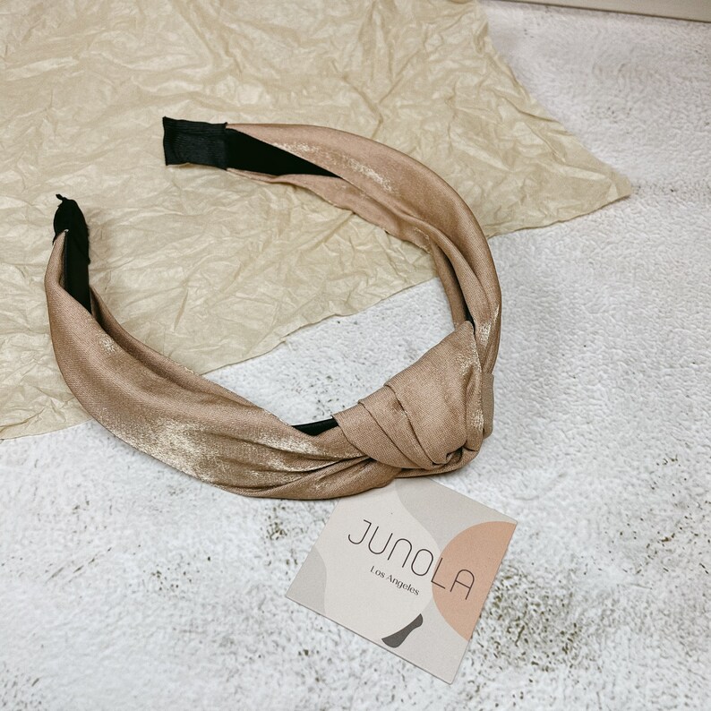 Satin Headband Thin Headband Elegant Headband Neutral Headband Twist Headband