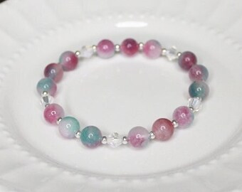 Mermaid chalcedony crystal bracelet