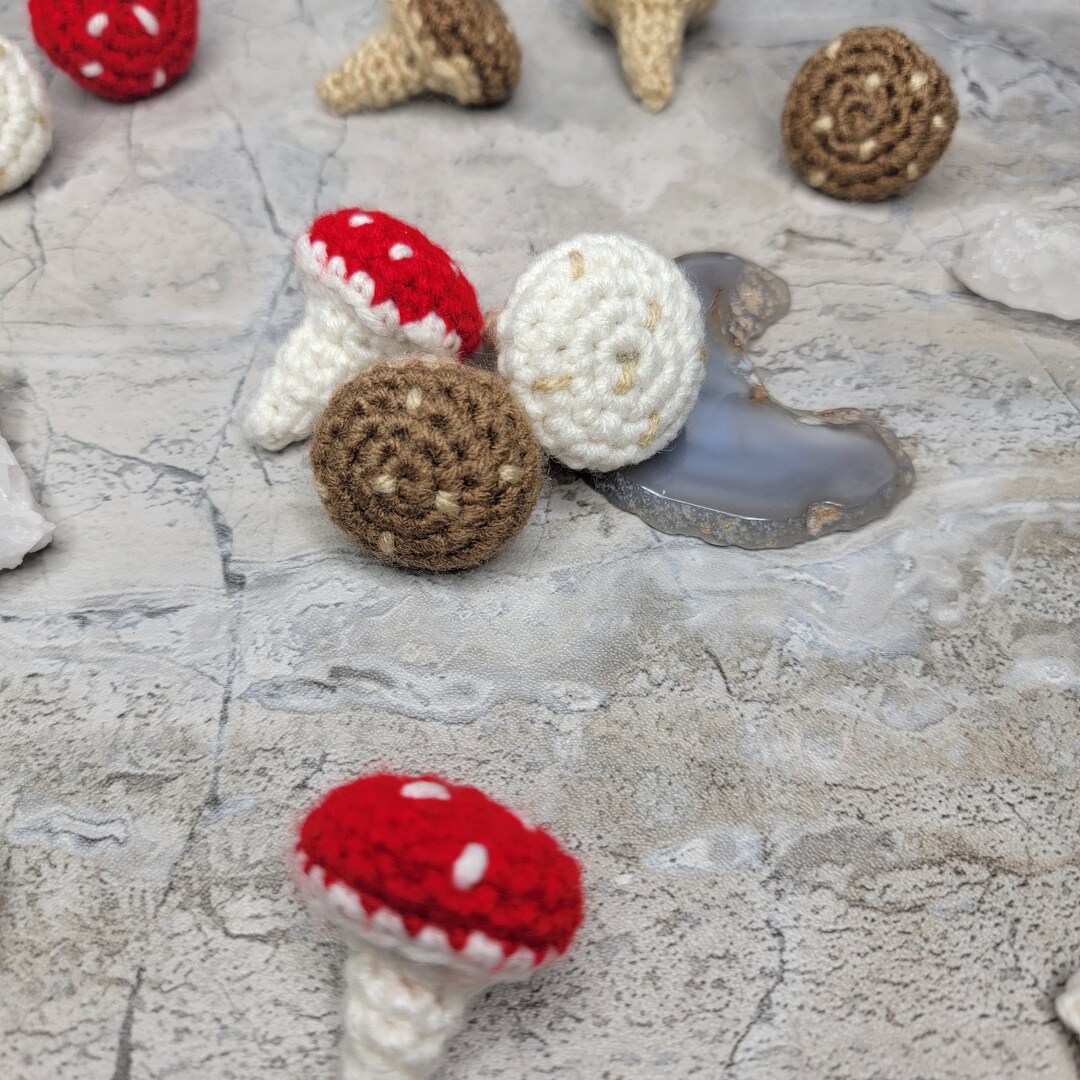 Mushroom Cat Toys Infused With Catnip, Cute Cat Toy, Unique Cat Toy, Crochet Cat Toy, Handmade