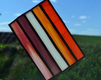 Stained Glass Lesbian Pride Flag-Suncatcher-Free Shipping