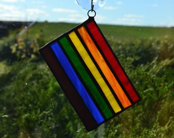 Stained Glass Rainbow Pride Flag-Suncatcher-Free Shipping