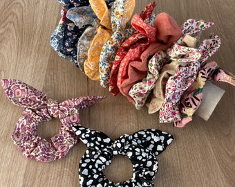 Chouchous cheveux / scrunchies avec noeud