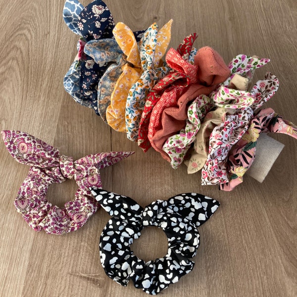 Chouchous cheveux / scrunchies avec noeud