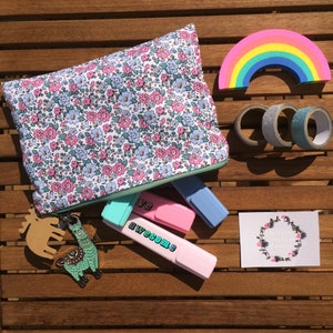 Liberty/flowered pencil case image 2