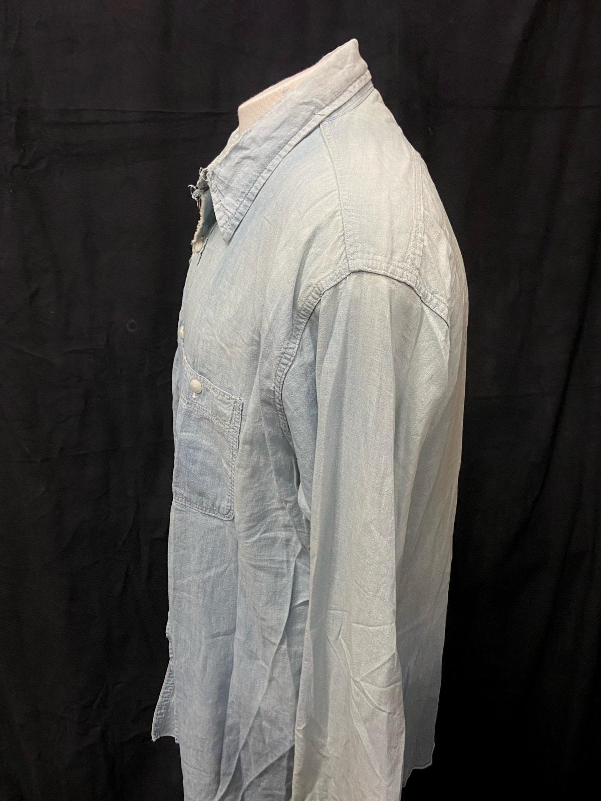 40s〜50s Bluechambrayworkshirt 40s Blue Chambray Work Shirt Original Repairs - Etsy
