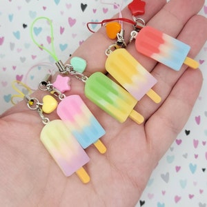 Lollipops, Popsicles charms ~ handmade OOAK Resin Accessory ~ Very Cute
