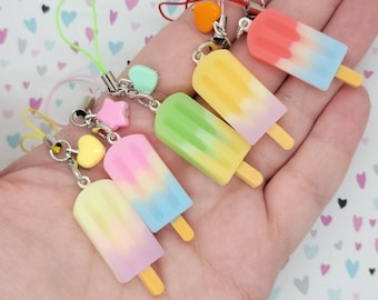 Lollipops, Popsicles charms ~ handmade OOAK Resin Accessory ~ Very Cute