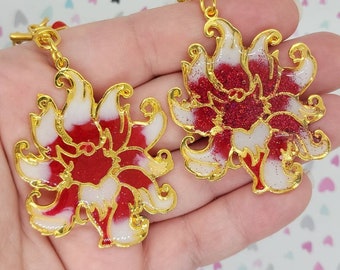 Ruby Kitsune ~ handmade OOAK Resin Keychain ~ Very Cute Accessory