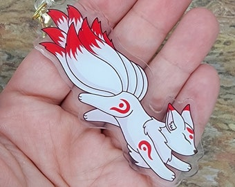Classic Kitsune ~ acrylic keychain ~ Super cute accessory
