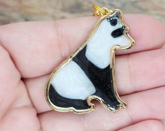 Panda Bear Charm ~ handmade OOAK Resin Keychain ~ Very Cute Accessory