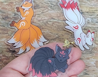 Kitsune ~ acrylic keychain ~ Super cute accessory