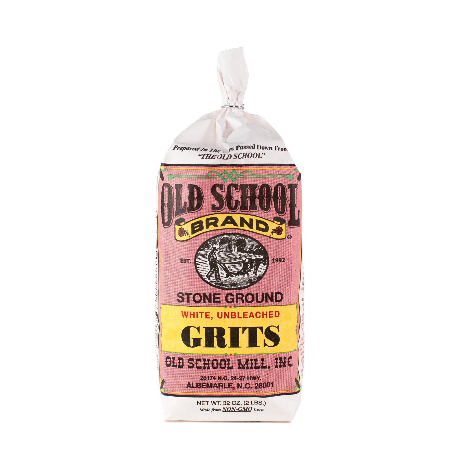Old School Brand Stone Ground Nongmo White Corn Grits 30 Etsy
