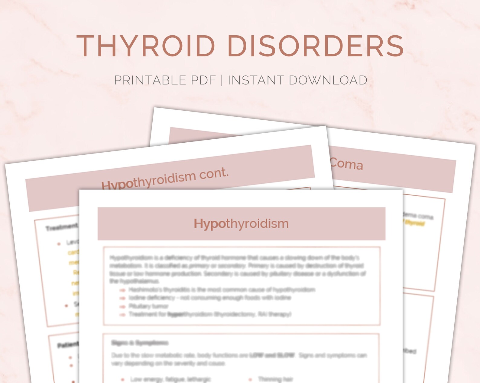 Thyroid Gland Disorders Nursing Notes | Study Guide | Hyper ...