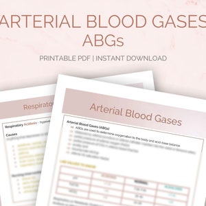 AGBs | Arterielle Blutgase | Studienführer Säure-Basen-Haushalt | So interpretieren Sie natürliche Blutungen | Übersäuerung &Alkalose | Pflegehinweise | Med Surg | PDF-Datei