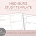 Med Surg Study Template | Patho Nursing Notes Template | Concept Map ...