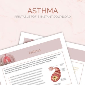 Asthma Nursing Notes | Respiratory Disorders | Student Study Guides | Med Surg | Digital Download | PDF