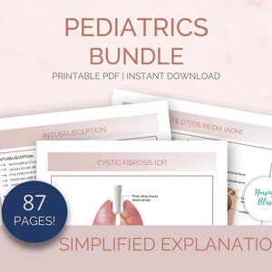Pacote de Guia de Estudo de Pediatria | Anotações de Estudantes de Enfermagem | 87 Páginas | PDF