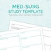 Med Surg Study Template | Patho Nursing Notes Template | Concept Map ...