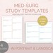 Med Surg Study Template | Patho Nursing Notes Template | Concept Map ...