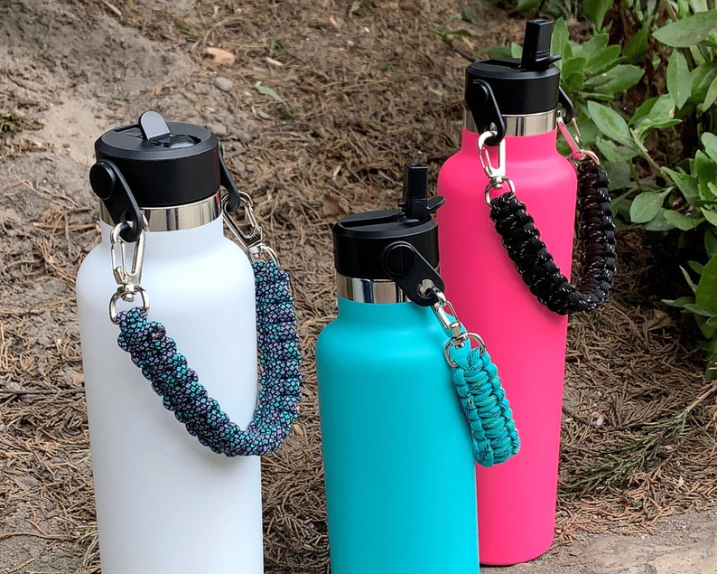Hydroflask Water Bottle Straw Lid With Paracord Handle Etsy